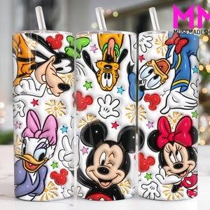 3D aufgeblasene Karikatur 20 Unzen Skinny Tumbler Png, Cartoon Charaktere 20 Unzen Tumbler Png, gerade und Taper Tumbler Wrap, 3D 20 Unzen Tumbler Wrap