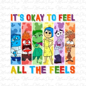 Friends Cartoon Emotions Png, It’s Okay to Feel All the Feels Png, Mental Health Matter Png, Cartoon Png, Cartoon Characters Png, Anger, Joy