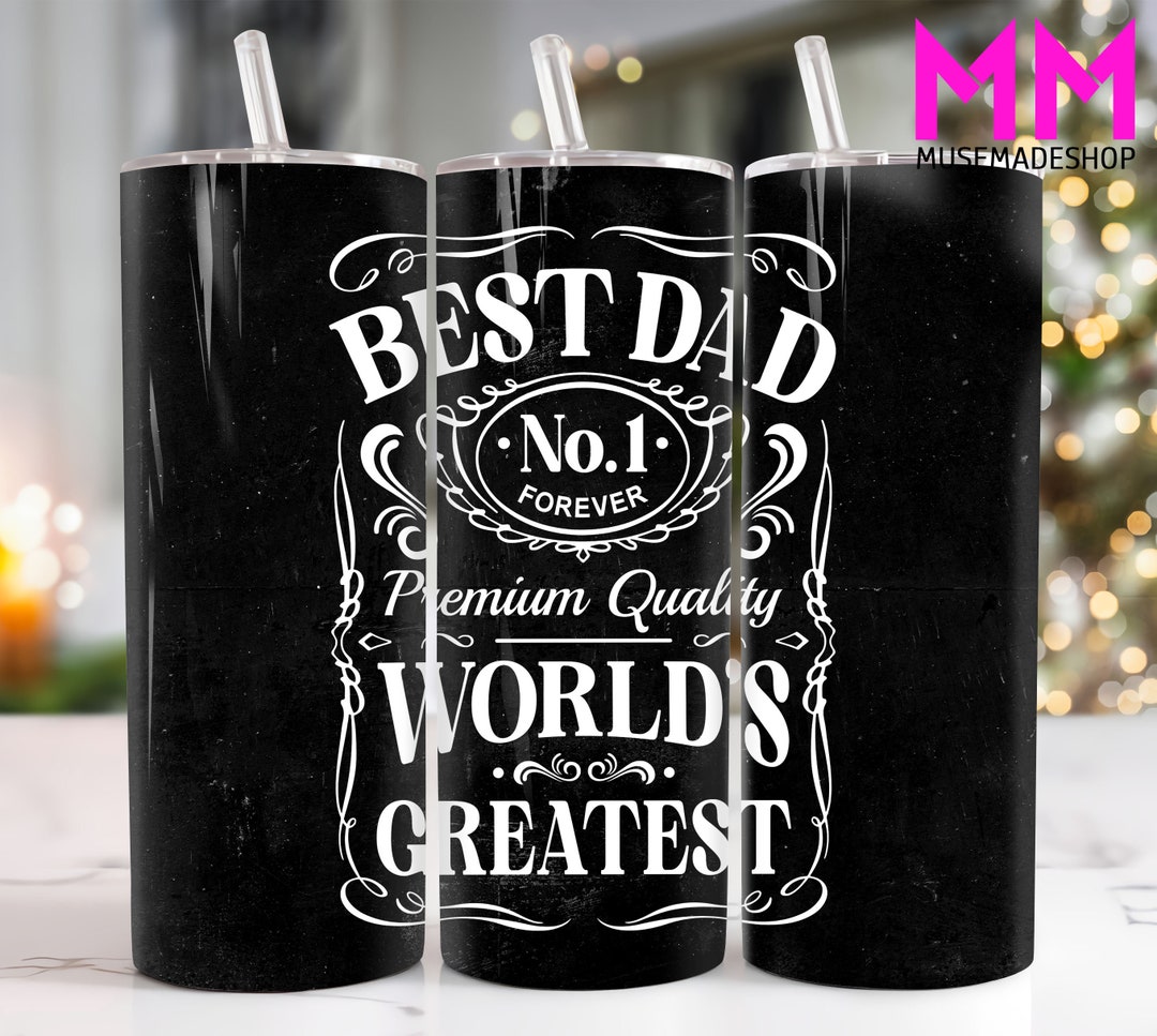 Best Dad 20 Oz Skinny Tumbler Png, Fathers Day 20oz Tumbler Png, Dad ...