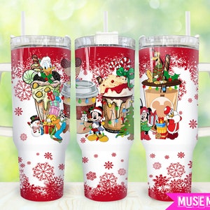 Christmas Cartoon 40oz Tumbler Png, Merry Christmas Tumbler 40oz Png, Christmas 40oz Tumbler Wrap, Holiday 40oz Quencher Tumbler