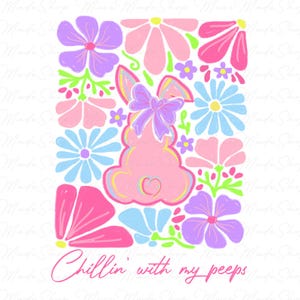 Happy Easter Png, Easter Png, Retro Easter Png, Easter Bunny Coquette Png, Easter Vibes Png, Easter Bunny Png, Boho Floral Bunny Bow Png