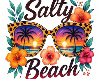 Salziger Strand Png, Strand Sonnenuntergang Png, Strand Png, Retro Sommer Png, Boho Sommer Vibes Png, Trendiger Sommer Png, Retro Sommer Vibes Png