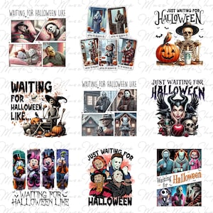 Pack 10 Waiting for Halloween Like Png, Horror Characters Png, Horror Killers Png, Halloween Png, Retro Halloween Png, Scary Movies Png