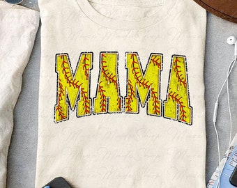 Softball Mama Png, Softball Png, Softball Mom Png, Mother's Day Shirt Png, Happy Mother's Day Png, Retro Mom Png, Mama Softball Png