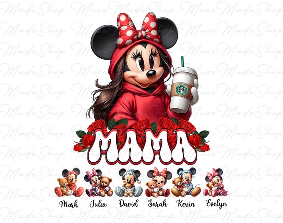 Custom Kids Name Mama Mouse Png, Mama Png, Mother's Day Shirt Png, Happy Mother's Day Png, Mom Png, Cartoon Mom Png, Best Mom Png