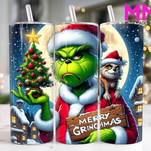 Christmas Character 20 oz Skinny Tumbler Png, Merry Christmas 20oz Tumbler Png, Christmas Straight and Taper Tumbler Wrap
