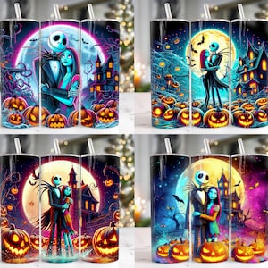 ホラーキャラクター 20 オンス スキニー タンブラー PNG、映画キャラクター 20 オンス タンブラー PNG、ホラー ハロウィーン ストレート アンド テーパー タンブラー ラップ
