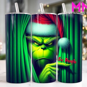 Christmas Character 20 oz Skinny Tumbler Png, Merry Christmas 20oz Tumbler Png, Christmas Straight and Taper Tumbler Wrap