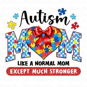 Autism Mom Coquette Bow Png, Autism Mama, Autism Mom Png, Autism Awareness Png, Autism Ribbon Png, Autism Month Png, Autism Puzzle Png