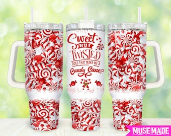 Zuckerstange 40 Unzen Png, Frohe Weihnachten Tumbler 40 Unzen Png, Weihnachten 40 Unzen Tumbler Wrap, Urlaub 40 Unzen Quencher Tumbler
