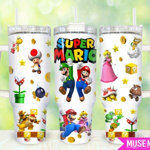 Cartoon Characters 40oz Tumbler Png, Game Cartoon Tumbler 40oz Png, Cartoon 40oz Tumbler Wrap, Cute Cats 40oz Quencher Tumbler