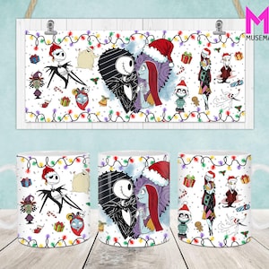 Christmas Nightmare Mug Wrap, Christmas 11oz & 15oz Mug Template, 11oz Mug Png, 15oz Mug Png, Coffee Mugs Png, Mug Press Sublimation Wrap