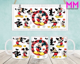 Christmas Cartoon Mug Wrap, Christmas 11oz & 15oz Mug Template, 11oz Mug Png, 15oz Mug Png, Coffee Mugs Png, Mug Press Sublimation Wrap