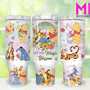 Cartoon Characters 40oz Tumbler Png, Cartoon Bear Tumbler 40oz Png, Cartoon 40oz Tumbler Wrap, Movies Characters 40oz Quencher Tumbler