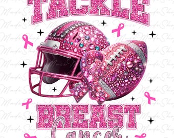 Glitter Tackle Breast Cancer Png, Football Pink Out png, Breast Cancer Football Png, Breast Cancer Awareness, Pink Ribbon, Football mom png