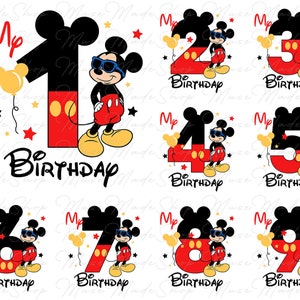 Cartone animato personalizzato per bambini in formato PNG, Compleanno PNG, Compleanno ragazzo PNG, Buon compleanno PNG, Topolino di compleanno PNG, Compleanno personalizzato PNG