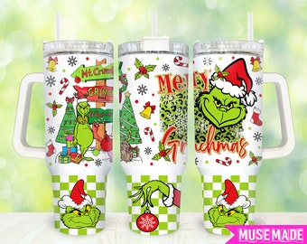 Christmas Cartoon 40oz Tumbler Png, Merry Christmas Tumbler 40oz Png, Christmas 40oz Tumbler Wrap, Holiday 40oz Quencher Tumbler