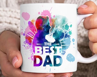 Der beste Vater 11 Unzen Tassenverpackung, Vater und Sohn 11 Unzen Tassenvorlage, Papa 11 Unzen Tasse Png, Vatertagskaffeetassen Png, Papa Tassenverpackung