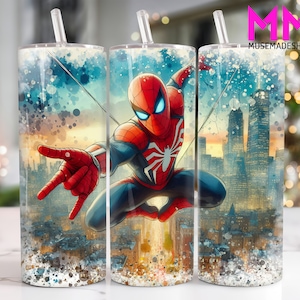 Superhero 20 oz Skinny Tumbler Png, Movies Characters 20oz Tumbler Png, Heroes Straight and Taper Tumbler Wrap, Cartoon Characters Tumbler