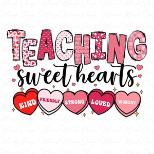 Teaching Sweethearts Png, Happy Valentine&#39;s Day Png, Teacher Valentines Png, Valentine Png, Valentines Day Png, Retro Valentines Day Png