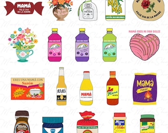 20+ Mama Topper Multipack Png, Retro Mama Png, Happy Mother's Day Png, Mother Day Png, Spanish Mom Png, Spanish Mother's Day Png, Madre Png