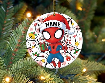 Custom Superhero Christmas Ornament Png, Kids Christmas Ornament Png, Christmas Ornament Png, Cartoon Christmas Ornament Png, 2025 Ornament
