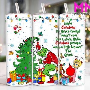 Christmas Character 20 oz Skinny Tumbler Png, Merry Christmas 20oz Tumbler Png, Christmas Straight and Taper Tumbler Wrap
