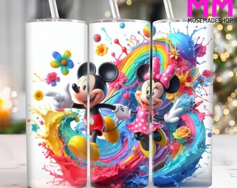 3D Cartoon 20 oz Skinny Tumbler Png, Cartoon Characters 20oz Tumbler Png, Movies Straight and Taper Tumbler Wrap, 20oz Tumbler Wrap