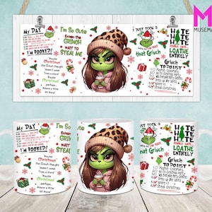 Christmas Mug Wrap, Christmas 11oz & 15oz Mug Template, 11oz Mug Png, 15oz Mug Png, Coffee Mugs Png, Mug Press Sublimation Wrap