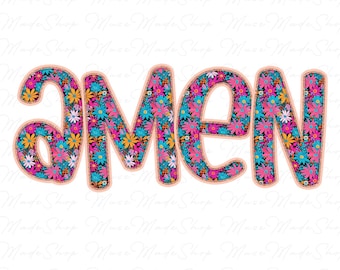 Amen Bow Png, Floral Amen Png, Jesus Easter Png, Amen Coquette Bow Png, Easter Christian Png, EasterPng, Floral Spring Png, Bible Verse Png