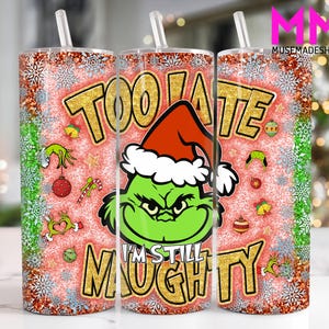 Christmas Character 20 oz Skinny Tumbler Png, Merry Christmas 20oz Tumbler Png, Christmas Straight and Taper Tumbler Wrap