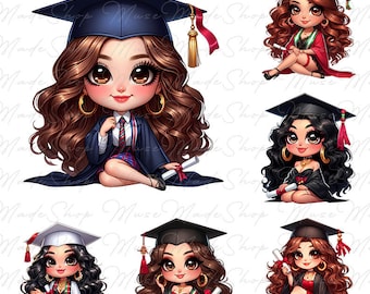 Para Mi Familia Chicano Png, Graduation Chibi Style Png, Educated Latina Girls Png, Cholo La Graduada Png, Chibi Cute Girls Png, Graduation