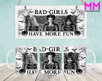 Horror Characters Mug Wrap, Halloween 11oz & 15oz Mug Template, 11oz Mug Png, 15oz Mug Png, Coffee Mugs Png, Mug Press Sublimation Wrap