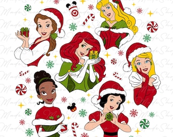 Christmas Princess Character Png, Cute Princess Png, Pink Christmas Shirt Png, Holiday Png, Christmas Movie Characters Png, Digital File