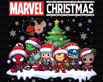 Super Christmas Characters Png, Christmas Movies Png, Merry Christmas Png, Superhero Christmas Png, Funny Christmas Png, Digital File