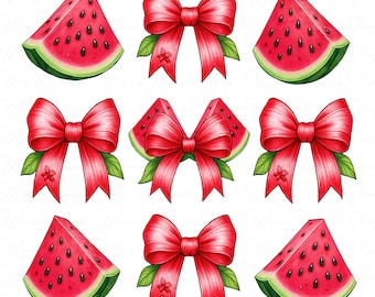 夏の雰囲気 スイカ コケット PNG、スイカ リボン、レトロな夏の PNG、夏のコケット PNG、トレンディな夏の PNG、レトロな夏の雰囲気 PNG