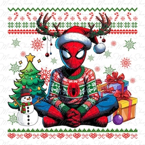 Super Weihnachten Charaktere Png, Weihnachtsheld Png, Frohe Weihnachten Png, Superheld Weihnachten Png, Hässliche Pullover Weihnachten Png, Digitale Datei