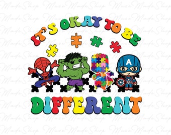 It's ok to be different Png, Super Autism Png, Autism Awareness Png, Autism Mom Png, Autism Month Png, Autism Png Sublimation Design