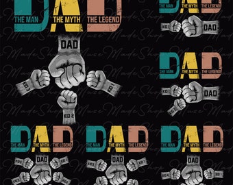 Custom Fist Bump Dad Png, Dad The Man The Myth The Legend Png, Father's Day Png, Father Png, Custom Dad Png, Gift for Dad, Fathers Day Gift