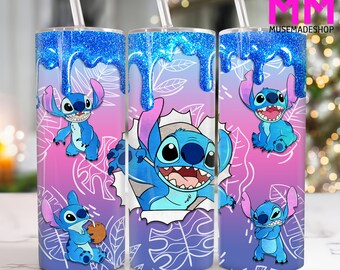Cartoon Characters 20 oz Skinny Tumbler Png, Cartoon Glitter 20oz Tumbler Png, Cartoon Valentines Straight and Taper Tumbler Wrap