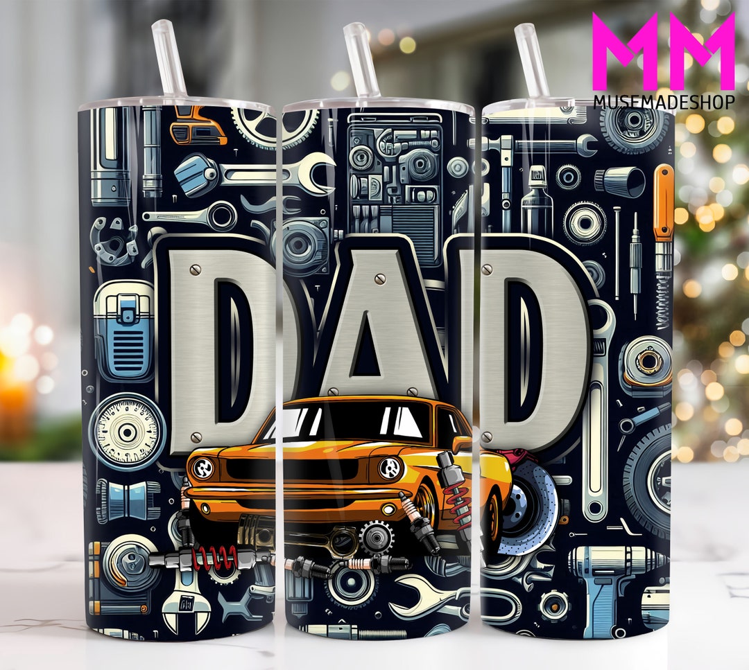 Best Dad 20 Oz Skinny Tumbler Png, Fathers Day 20oz Tumbler Png, Dad ...