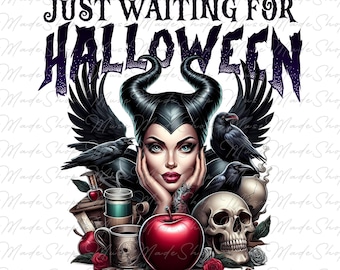 Just Waiting For Halloween Png, Witchy Vibes Png, Halloween Girls Png, Witches Halloween Png, Villains Character Png, Bad Witches Club Png