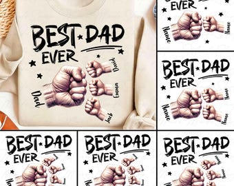 Custom Best Dad Fist Bump Png, Dad Fist Bump Png, Dad Png, Father's Day Png, Fist Bump Set Png, Dad and Son Png, Fathers Day Gift, Best Dad