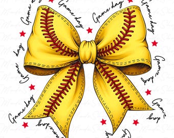 Softball Game Day Coquette Bow Png, Softball Png, Softball Mom Png, Mother's Day Shirt Png, Happy Mother's Day Png, Mama Softball Png