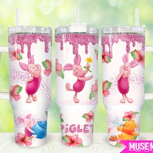 Cartoon Characters 40oz Tumbler Png, Cartoon Glitter Tumbler 40oz Png, Cartoon 40oz Tumbler Wrap, Cute Cats 40oz Quencher Tumbler