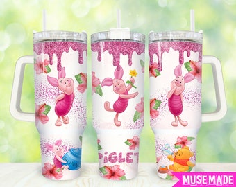 Cartoon Characters 40oz Tumbler Png, Cartoon Glitter Tumbler 40oz Png, Cartoon 40oz Tumbler Wrap, Cute Cats 40oz Quencher Tumbler