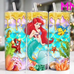 Cartoon Princess 20 oz Skinny Tumbler Png, Cartoon Characters 20oz Tumbler Png, Movies Characters Straight and Taper Tumbler Wrap
