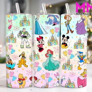Cartoon Character 20 oz Skinny Tumbler Png, Magic Castle 20oz Tumbler Png, Movie Character Straight and Taper Tumbler Wrap