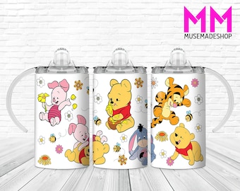 Cartoon Sippy Cup Png, Cartoon Characters Sippy Cup Wrap, Movies Characters 12oz Sippy Cup Wrap, Kids Sippy Cup Wrap Png Sublimation Designs