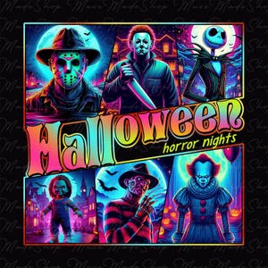 Néon D&#39;halloween, Png Personnages D&#39;horreur, Png D&#39;Halloween D&#39;horreur, Horror Killers Png, Halloween Png, Halloween Rétro Png, Films D&#39;horreur Png